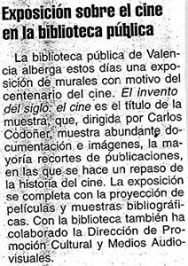 Carlos Codoñer dirige la Exposición sobre el cine en la biblioteca pública