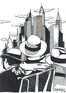Ilustración Hats and Cities I
