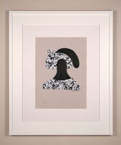 Collage Head Meninas III. Técnica mixta sobre cartón piedra. Pintura realizada por Carlos Codoñer. 100 x 70 cm