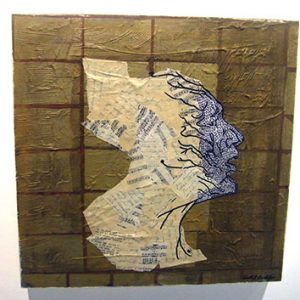 El joven milenario. Técnica mixta sobre tabla. 46 x 46 cm pintura