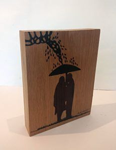 Walking XII. Técnica mixta sobre madera. 20,5 x 16 cm. escultura by Carlos Codoner