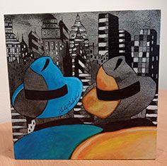 Lucky Man City II pintura sobre madera de Carlos Codoñer